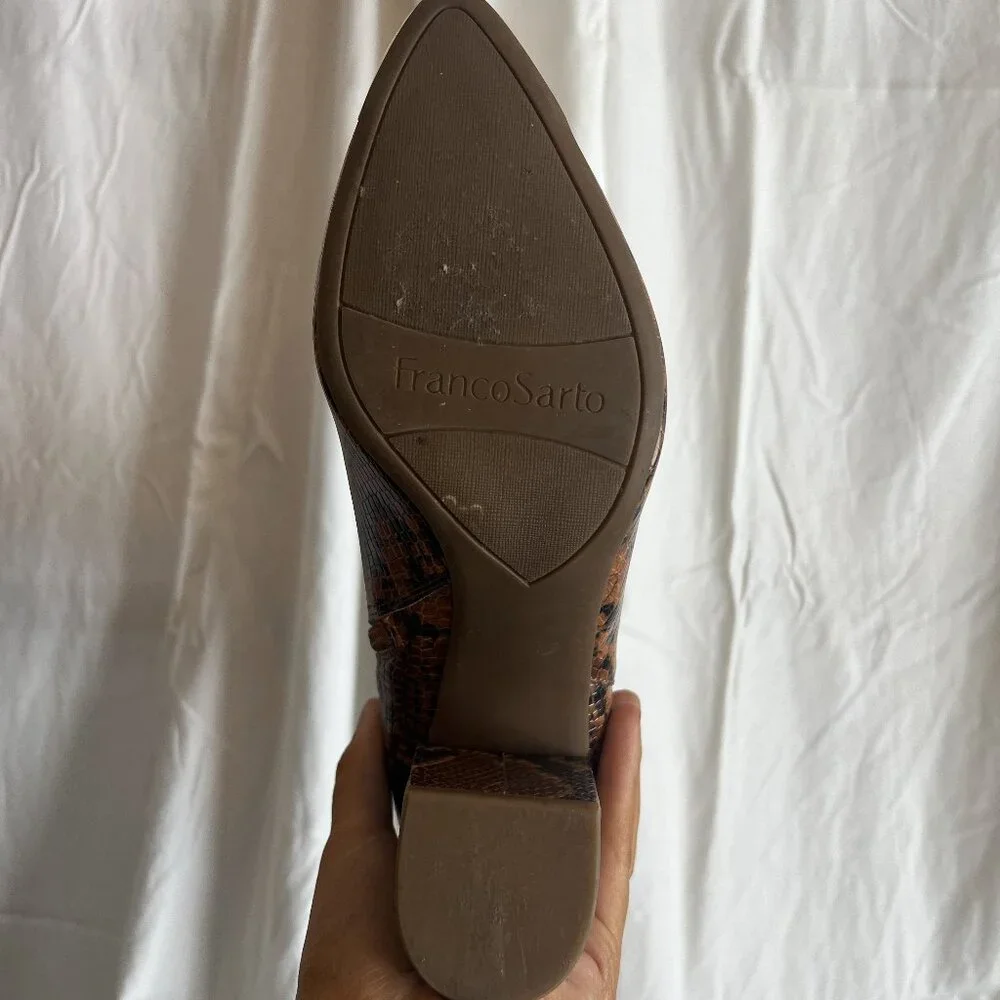 Women's Franco Sarto Snakeskin Booties - Picture 5 of 8